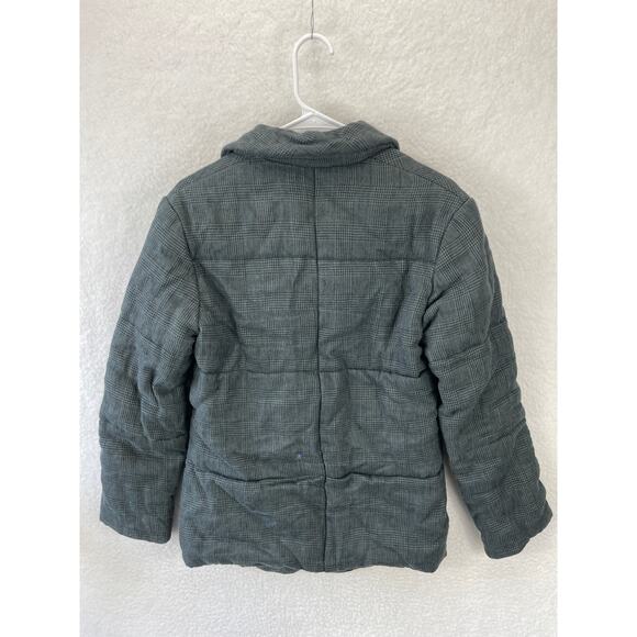 Isabel Marant Étoile Women’s 34 US 2 Plaid Linen Blend Puffer Coat Winter Jacket - Picture 9 of 12